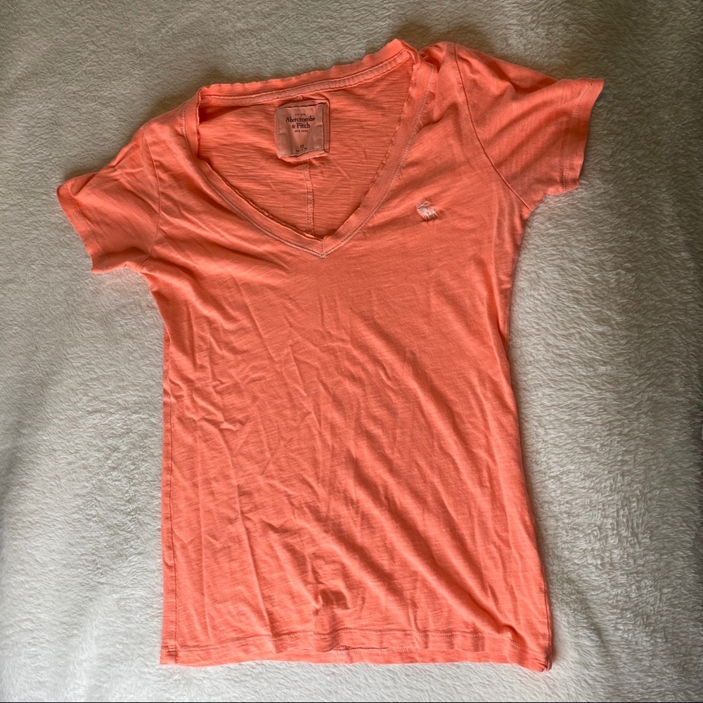Vneck Coral Abercrombie & Fitch